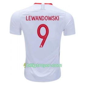 Billige Fotballdrakter Polen Robert Lewandowski 9 VM 2018 Hjemmedraktsett